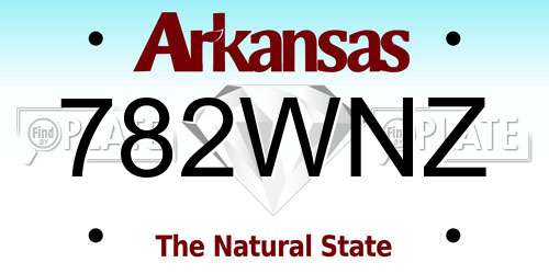 782WNZ Arkansas License Plate