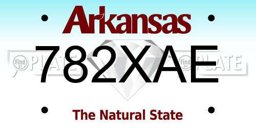 782XAE Arkansas License Plate