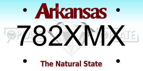 782XMX Arkansas License Plate