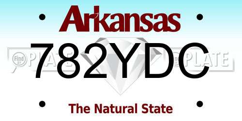 782YDC Arkansas License Plate