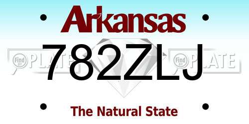 782ZLJ Arkansas License Plate