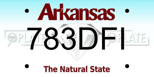 783DFI Arkansas License Plate