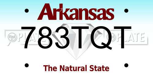 783TQT Arkansas License Plate