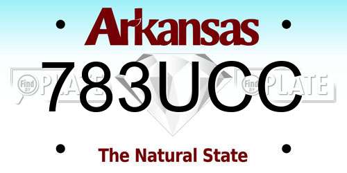 783UCC Arkansas License Plate