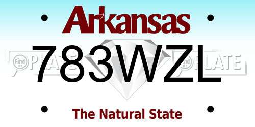 783WZL Arkansas License Plate