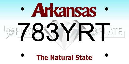 783YRT Arkansas License Plate