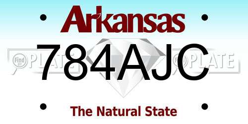 784AJC Arkansas License Plate