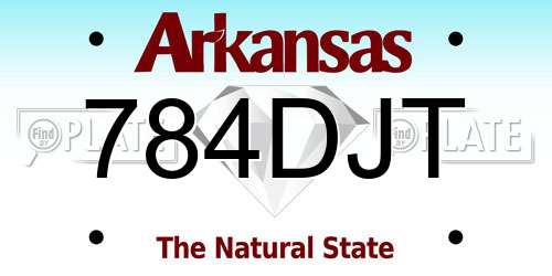 784DJT Arkansas License Plate