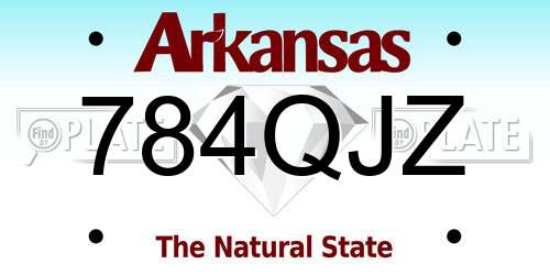 784QJZ Arkansas License Plate