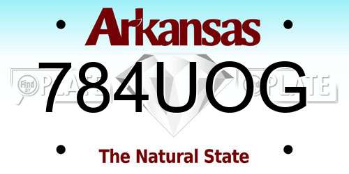 784UOG Arkansas License Plate