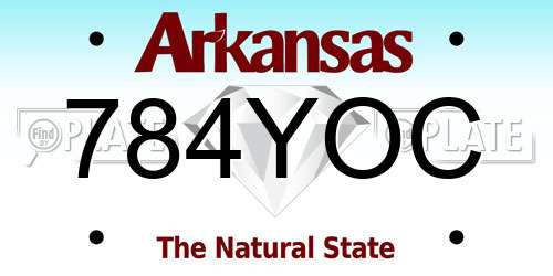 784YOC Arkansas License Plate
