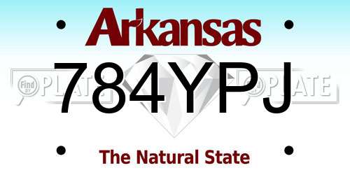 784YPJ Arkansas License Plate