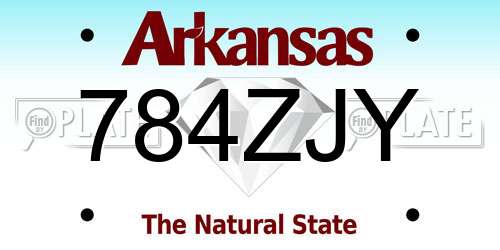 784ZJY Arkansas License Plate
