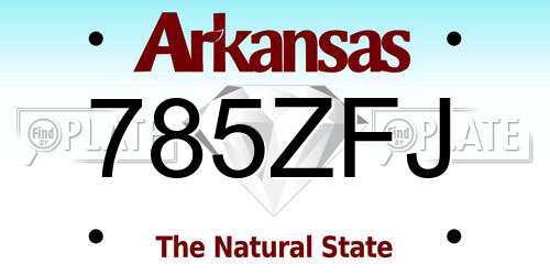 785ZFJ Arkansas License Plate
