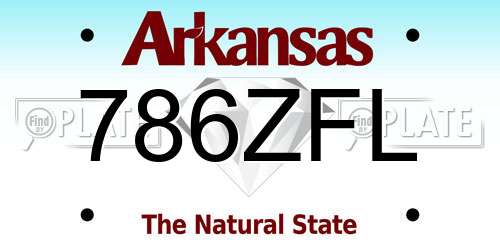 786ZFL Arkansas License Plate