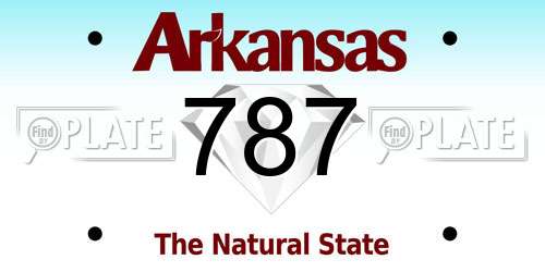 787 Arkansas License Plate