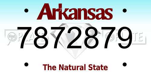 7872879 Arkansas License Plate