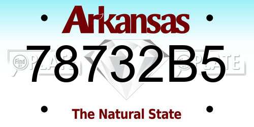 78732B5 Arkansas License Plate