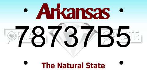 78737B5 Arkansas License Plate
