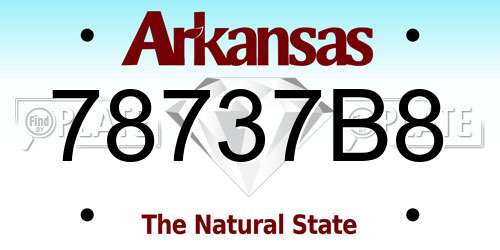 78737B8 Arkansas License Plate