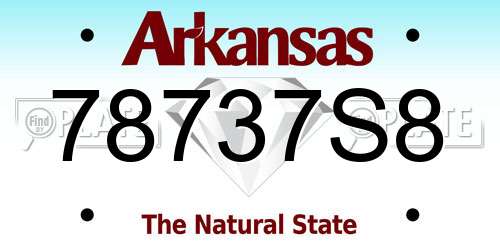 78737S8 Arkansas License Plate