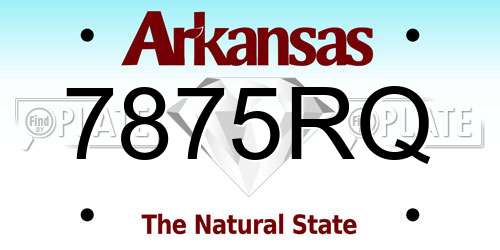 7875RQ Arkansas License Plate