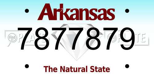 7877879 Arkansas License Plate