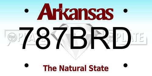 787BRD Arkansas License Plate
