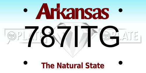 787ITG Arkansas License Plate