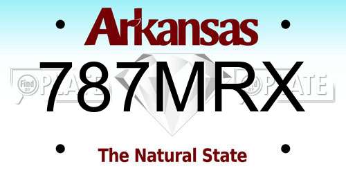 787MRX Arkansas License Plate