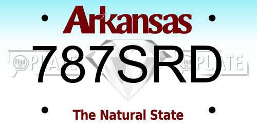 787SRD Arkansas License Plate