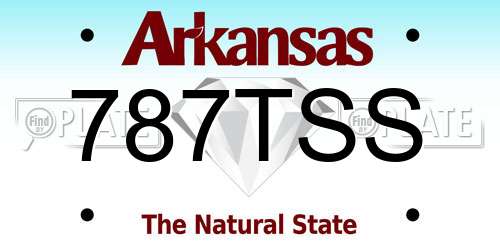 787TSS Arkansas License Plate