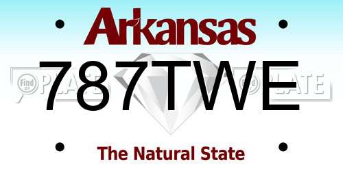 787TWE Arkansas License Plate