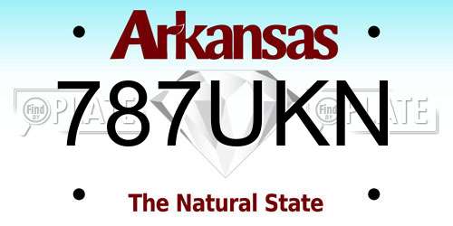 787UKN Arkansas License Plate
