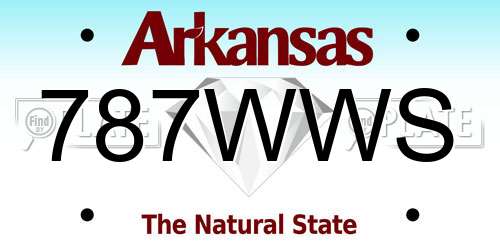 787WWS Arkansas License Plate