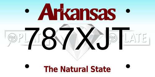 787XJT Arkansas License Plate
