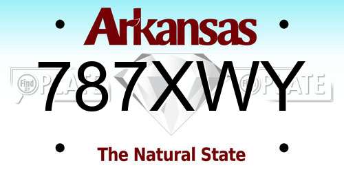 787XWY Arkansas License Plate