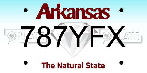 787YFX Arkansas License Plate