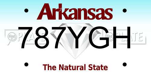 787YGH Arkansas License Plate