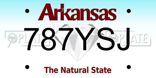 787YSJ Arkansas License Plate