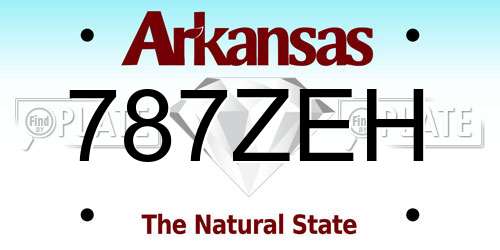 787ZEH Arkansas License Plate