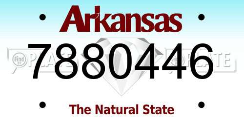 7880446 Arkansas License Plate