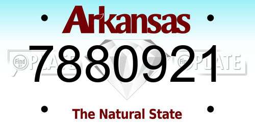 7880921 Arkansas License Plate