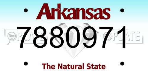 7880971 Arkansas License Plate