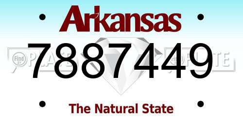 7887449 Arkansas License Plate