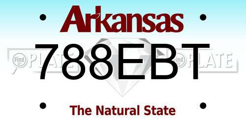 788EBT Arkansas License Plate