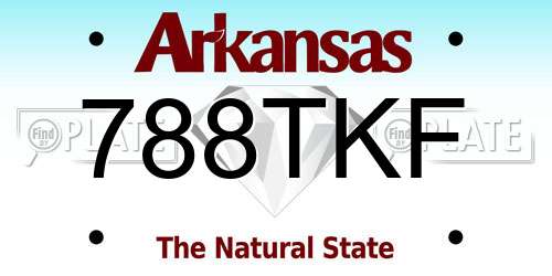 788TKF Arkansas License Plate