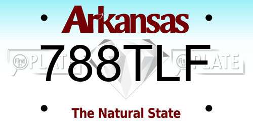788TLF Arkansas License Plate