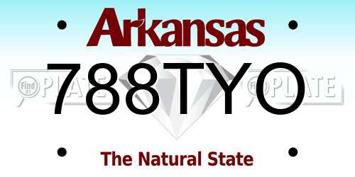 788TYO Arkansas License Plate