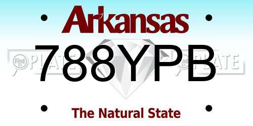 788YPB Arkansas License Plate